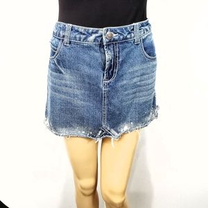 Freestyle Revolution Distressed Jean Mini Skirt 13